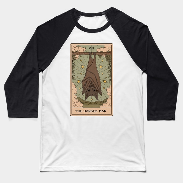 The Hanged Man - Bat Tarot Baseball T-Shirt by thiagocorrea